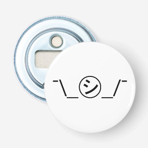 Shi Kana Shrug Emoticon ¯\_㋛_/¯ Japanese Kaomoji Bottle Opener