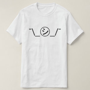 Shi Kana Shrug Emoticon ¯\_㋛_/¯ Japanese Kaomoji T-Shirt
