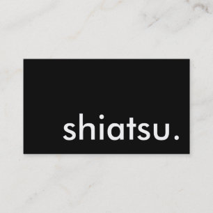 shiatsu. (colour customizable) business card