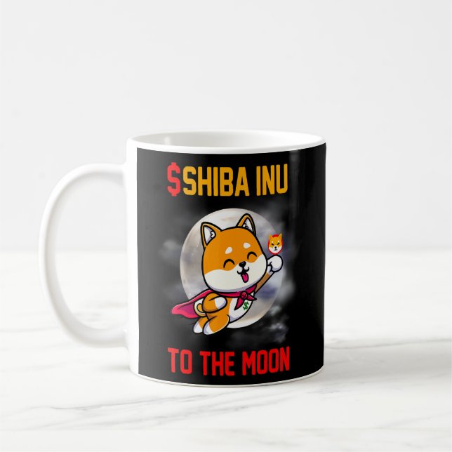 Shib  Buy Shib Inu To The Moon Memecoin Currency M Coffee Mug (Left)
