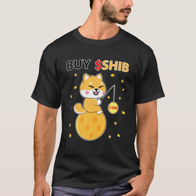 Shib Token Coin Crypto Buy Shib Shiba Inu Meme Cur T-Shirt (Front)