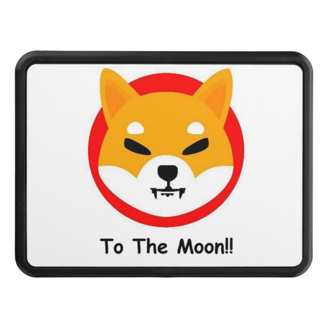 SHIBA ARMY: to the MOON!! Trailer Hitch Cover (Front)
