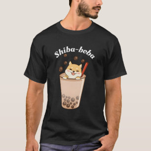 Shiba Boba Kawaii Dog - Cute Bubble Tea Shiba Inu T-Shirt