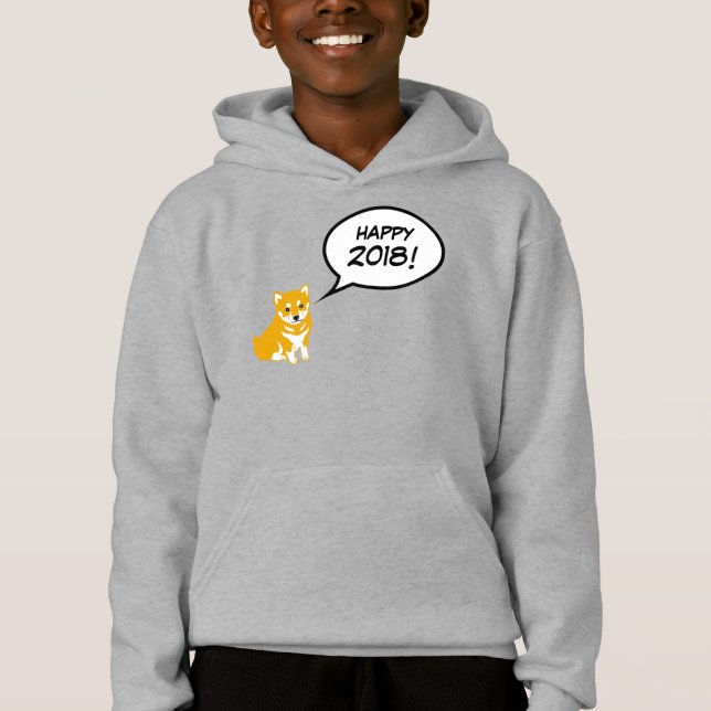 Shiba Chien personnalisé Année Toddler Hoddie (Devant)