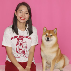 Shiba Dog Mom Social Club Dog Lover Woman Gift T-Shirt