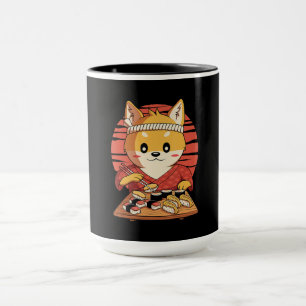 Shiba Dog With Sushi   Yummy Food Gift Mug