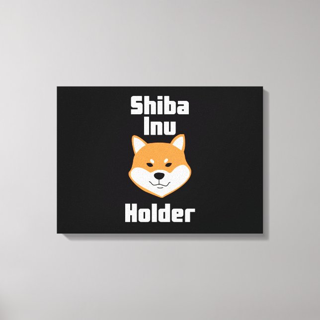 Shiba Ina Titulaire Crypto Toile murale (Recto)