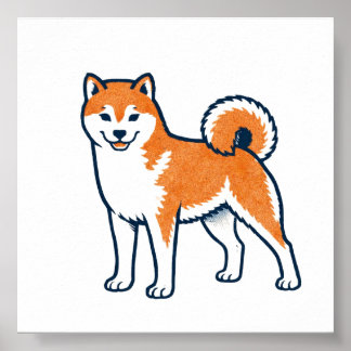 Shiba Inu ー Standing Poster