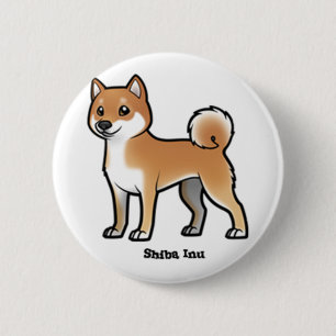 shiba inu 2 inch round button