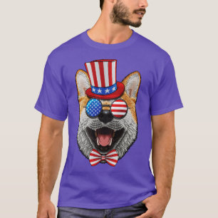 Shiba Inu 4th of July American Shiba Inu USA Uncle T-Shirt