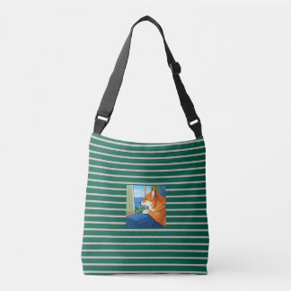 shiba inu and mt fuji crossbody bag