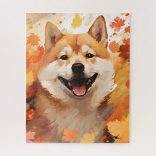 Shiba Inu Autumn Thanksgiving  Jigsaw Puzzle