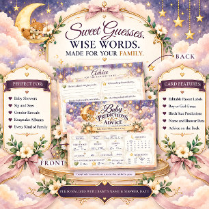 Shiba Inu Baby Shower Predictions and Advice Postcard