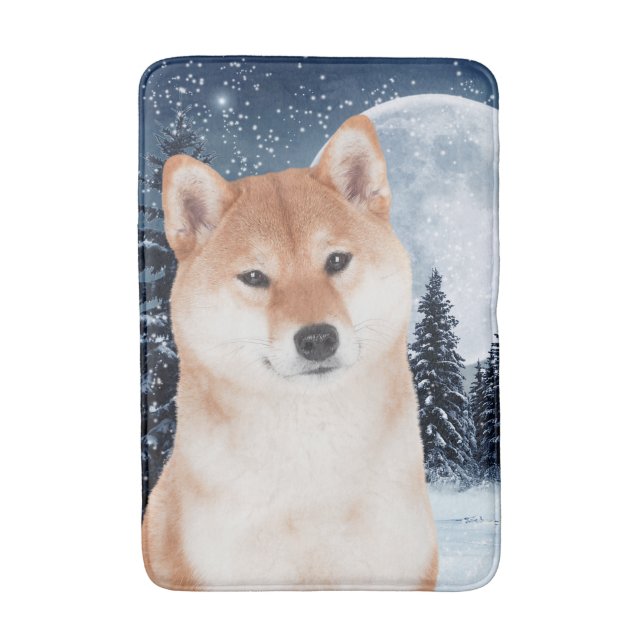Shiba Inu Bath Mat (Front Vertical)
