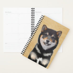 Shiba Inu (Black and Tan) Painting - Dog Art Planner