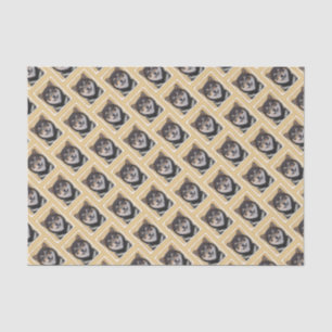 Shiba Inu (Black and Tan) Painting - Dog Art Tissue Paper
