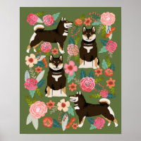 Shiba Inu - Black and Tan - Wall Art