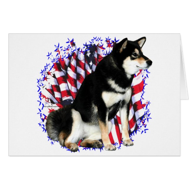 Shiba Inu (blk) Patriot (Front Horizontal)