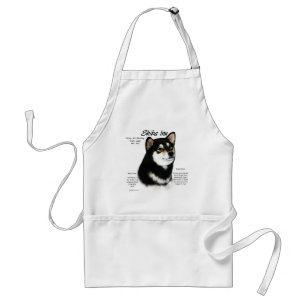 Shiba Inu (blk/tan) History Design Standard Apron