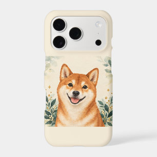 Shiba Inu Botanical Portrait iPhone 17 Pro Case