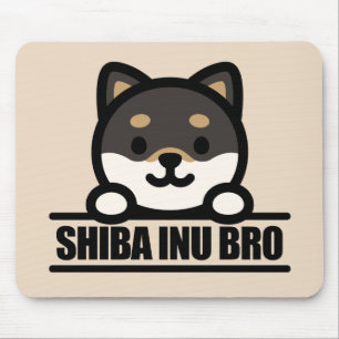 SHIBA INU BRO  - Cool Shiba Inu Brother Design Mouse Pad