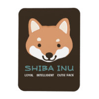 Shiba Inu Cartoon Dog with Custom Text