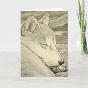 Shiba Inu Chien Cartes d'Art Personnalisées Shiba 