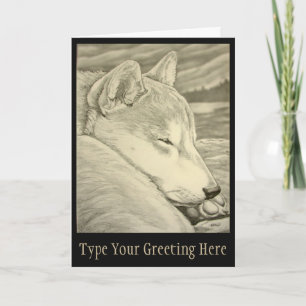 Shiba Inu Chien Cartes d'Art Personnalisées Shiba