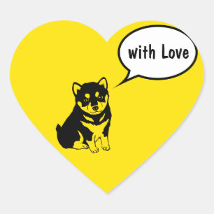 Shiba Inu Chien chinois Année 2018 Sticker Coeur