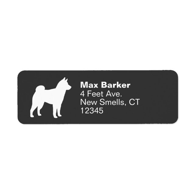 Shiba Inu Chien race Silhouette Adresse de retour (Devant)