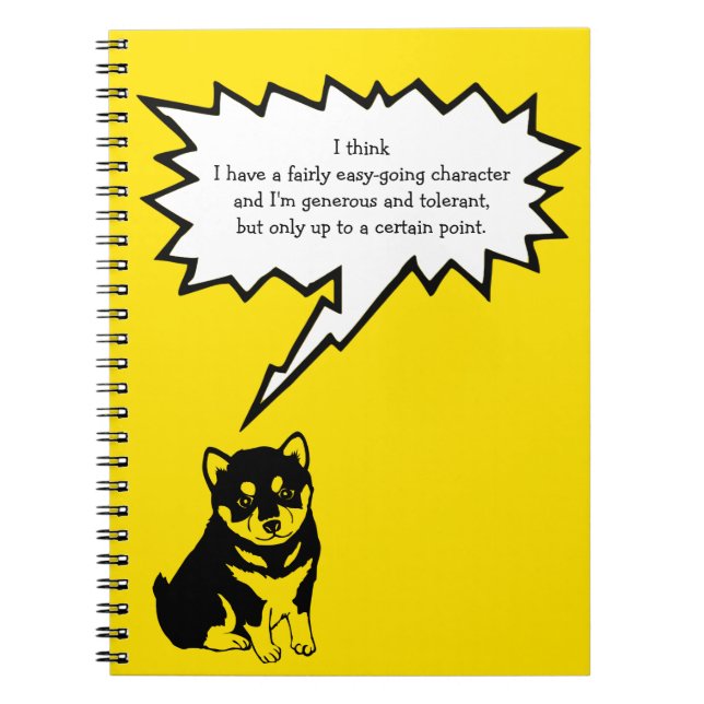 Shiba Inu Chinese Dog Year 2018 Speech Bubble N Notebook (Front)
