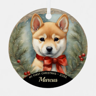 Shiba Inu Chiot Premier Ornement de Noël