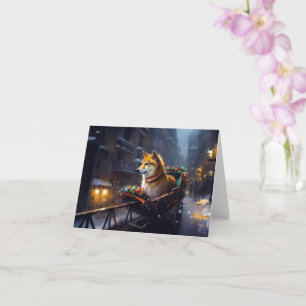 Shiba Inu Christmas Festive Season Card