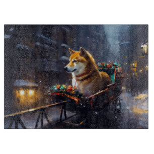 Shiba Inu Christmas Festive Season Cutting Board