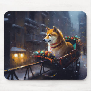 Shiba Inu Christmas Festive Season  Mouse Pad