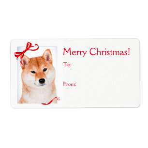 Shiba Inu Christmas Gift Stickers