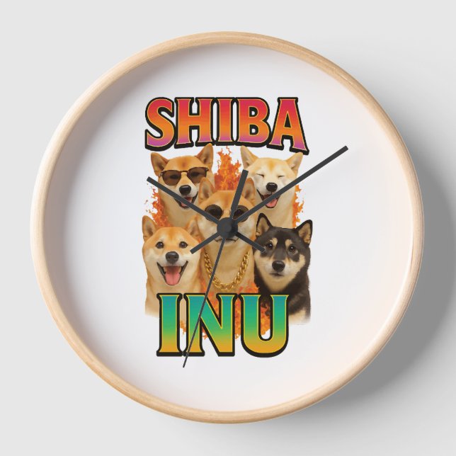 Shiba Inu  Clock (Front)