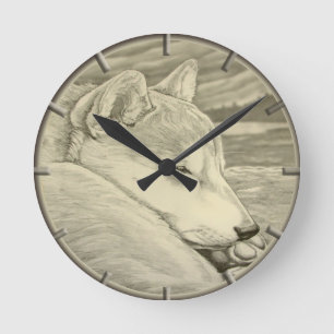 Shiba Inu Clock Gifts Decor 柴犬礼物 Wall Clock