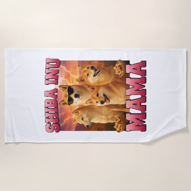Shiba Inu Copy Copy Beach Towel (Front)