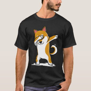 Shiba Inu Cute Dabbing T-Shirt Drôle Dab Dance Gif