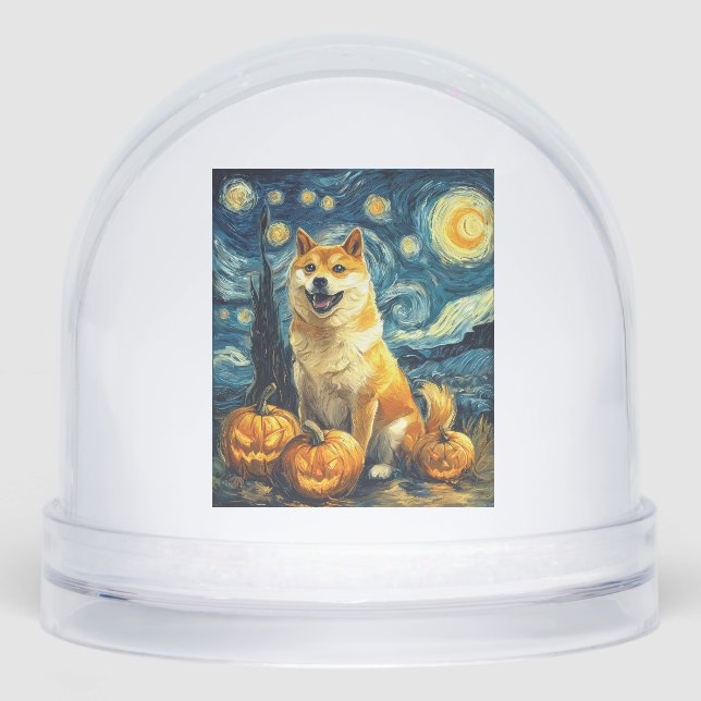 Shiba Inu Cute Dog Halloween Jack O Lantern Pumpki (Avant)
