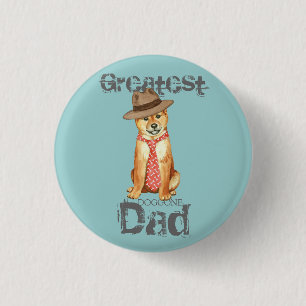 Shiba Inu Dad 1 Inch Round Button
