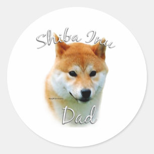 Shiba Inu Dad 2 Classic Round Sticker