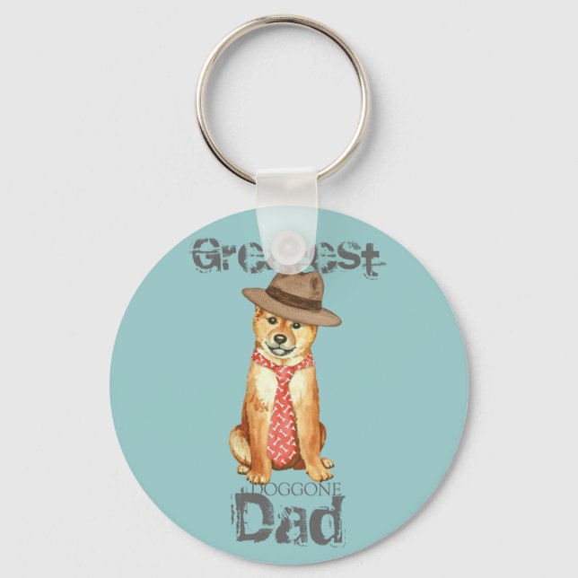 Shiba Inu Dad Keychain (Front)