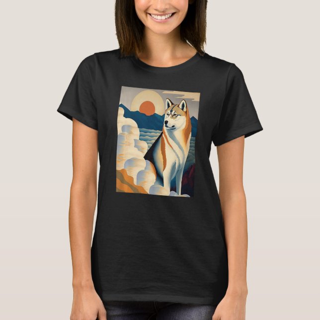 Shiba Inu Dog Art Premium T-Shirt (Front)
