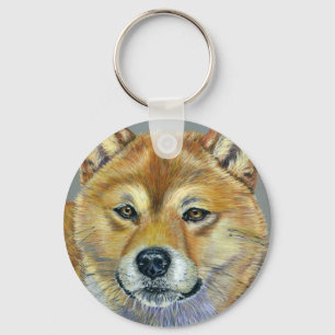 Shiba Inu Dog Art - Suki Keychain