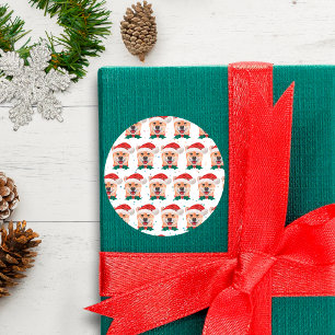 Shiba Inu Dog Breed Christmas Stars Classic Round Sticker