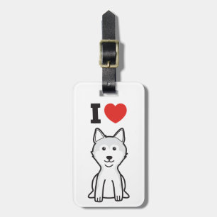 Shiba Inu Dog Cartoon Luggage Tag
