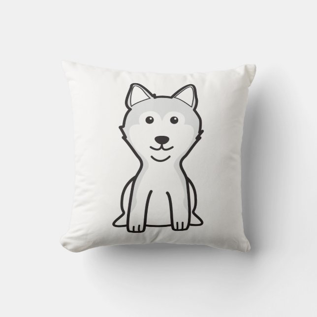 Shiba Inu Dog Cartoon Throw Pillow (Front)
