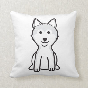 Shiba Inu Dog Cartoon Throw Pillow